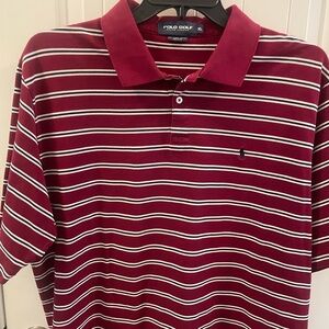 Polo Golf Ralph Lauren Men’s XL Maroon Striped Shirt